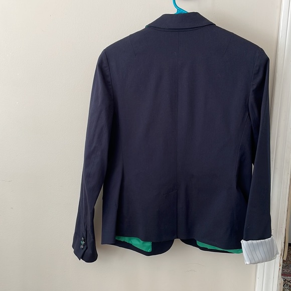 Navy linen lined blazer - Picture 3 of 3